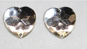 strass coeur argent
