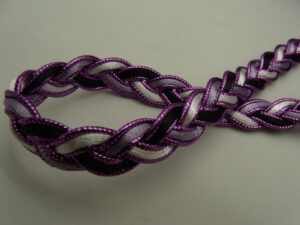 ruban fantaisie parme violet et noir