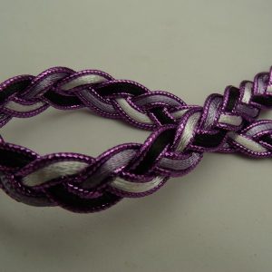 ruban fantaisie parme violet et noir
