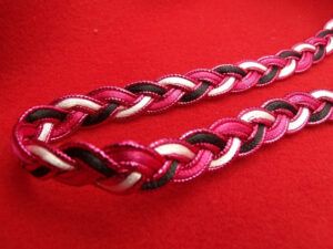 ruban fantaisie rose fuschia noir et blanc
