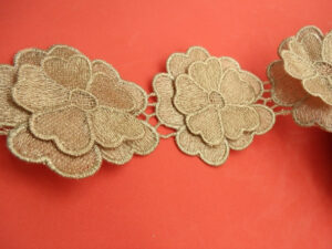 grande fleurs en 2 dimension mordoré 7 cm/ intérieur 5 cm