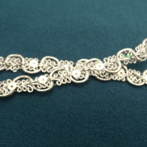 ruban fantaisie lurex argent 1.3 cm