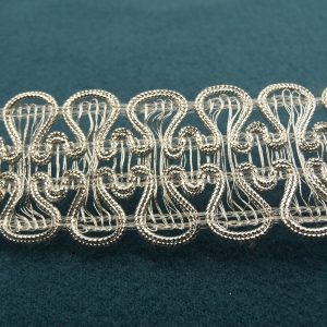 ruban fantaisie lurex argent