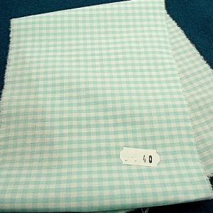 tissu coton vichy petit carreau vert et blanc