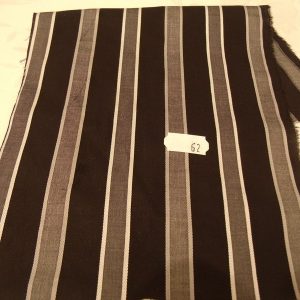tissu coton uni à raillure gris et noir