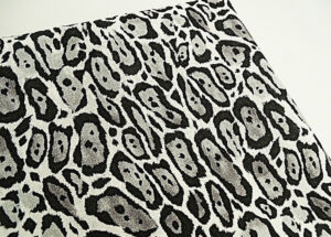 tissu coton imprimé noir et blanc