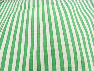 tissu à raillure vert et blanc