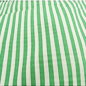 tissu à raillure vert et blanc