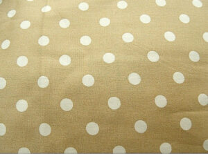 tissu coton imprimé saumon à pois blanc