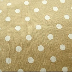 tissu coton imprimé saumon à pois blanc