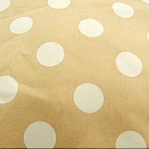 tissu coton imprimé saumon à pois blanc