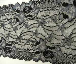 nouvelle dentelle de calais leavers noir reflet violet