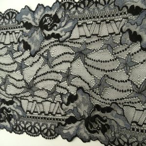 nouvelle dentelle de calais leavers noir reflet violet