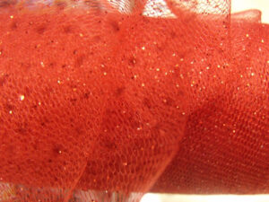 TULLE ROUGE PAILLETÉ VAPOREUX