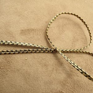 Ruban noir et or- 3mm- soutache zébré