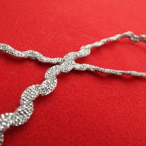 Ruban serpentine argenté