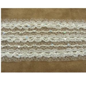DENTELLE BLANCHE SUR 3 RANGÉES 5.5 cm