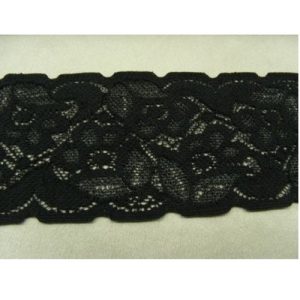 DENTELLE de calais stretch noire 6,5 cm