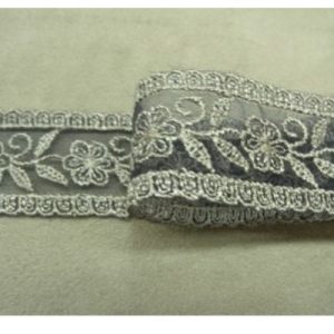 Ruban Brodé Sur Organza 28 mm