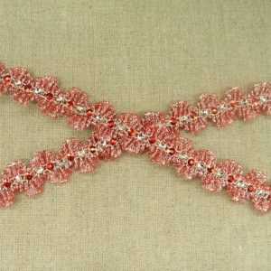 Ruban Pailleté Scintillant Strass Serpenté 20 mm