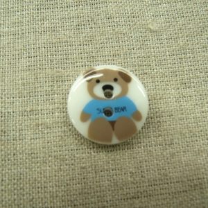 Boutons décoratifs enfant - modèles OURSON BLEU