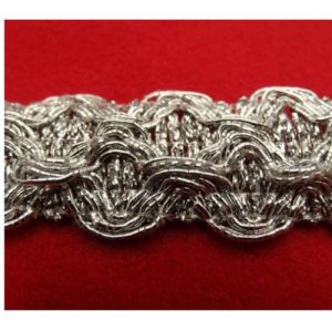 Ruban Pailleté Argent 25 mm