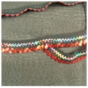 Ruban Polyester Sur Base Stretch Paillète 28 mm