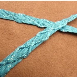 Ruban Bleu Turquoise Irisé 8 mm