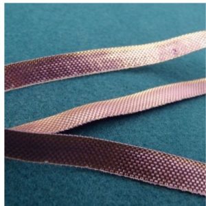 Ruban Irisé Effet Métal Parme 10 mm