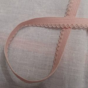 LOT DE 3 METRES élastique dentelé rose 9 mm