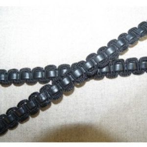 Ruban Brillant Simili Cuir /Skai Traversant 15 mm