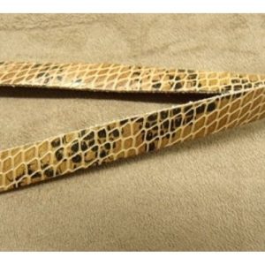 Ruban Simili Cuir /Skai Python Marron 10 mm