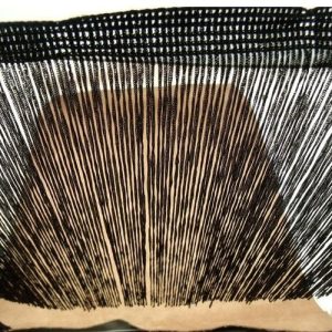 Frange Noire En Polyester 30 cm