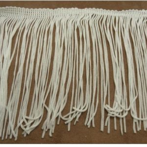 Frange Blanche En Polyester 15 cm