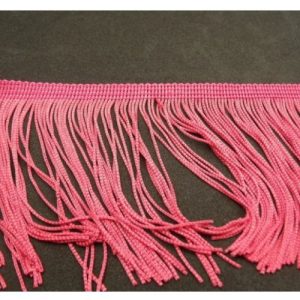 Ruban Frange Polyester Rose Fuschia 9 cm