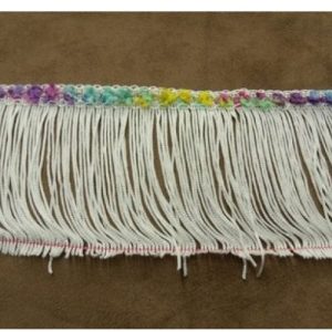 Ruban Frange Polyester Fleurs Multicolore 9 cm