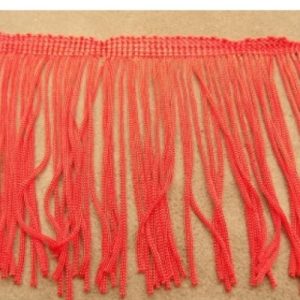 Ruban Frange Polyester Viscose Rouge 10 cm