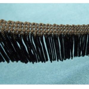 Ruban Frange Viscose Noir 25 mm
