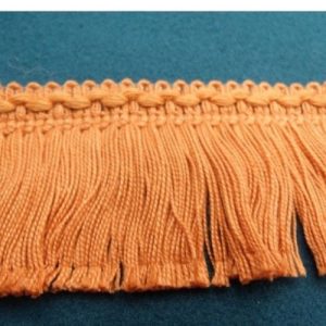 Ruban Frange Orange Epaisse Coton Perlé 50 mm