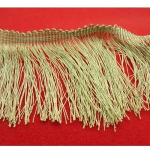 Ruban Frange Viscose Vert 7 cm