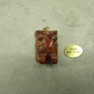 PENDENTIF MOTIF CHOUETTE- SNAKE SKIN STONE,HAUTEUR 2cm / LARGEUR: 1,5 cm/ EPAISSEUR: 1,5 cm
