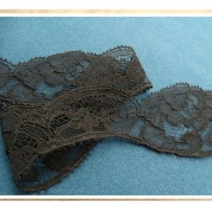 dentelle de calais noire légèrement stretch 5 cm