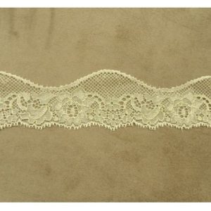 DENTELLE DE CALAIS chair surbrodée or finement dentelée sur une bordure 5 cm