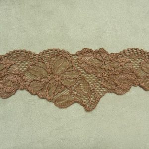DENTELLE DE CALAIS STRETCH MARRON 3/6 cm