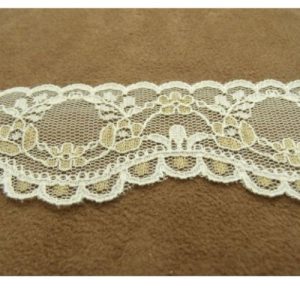 DENTELLE DE CALAIS ivoire&or 3 cm/ 4 cm