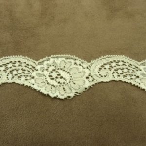 dentelle de calais SURBRODÉE STRETCH BEIGE CLAIR 3.5 cm