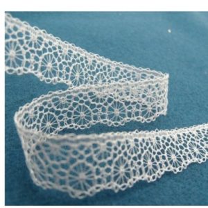dentelle de calais fine gris perle 1,5 cm