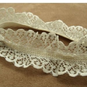 Dentelle De Calais Froncé Gris Clair 3 cm