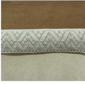 DENTELLE de calais ELASTIQUE COTON ET STRETCH blanche 3 cm