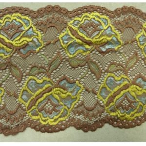 DENTELLE DE CALAIS marron 17 cm